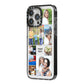 Personalised Photo Grid iPhone 14 Pro Max Black Impact Case Side Angle on Silver phone