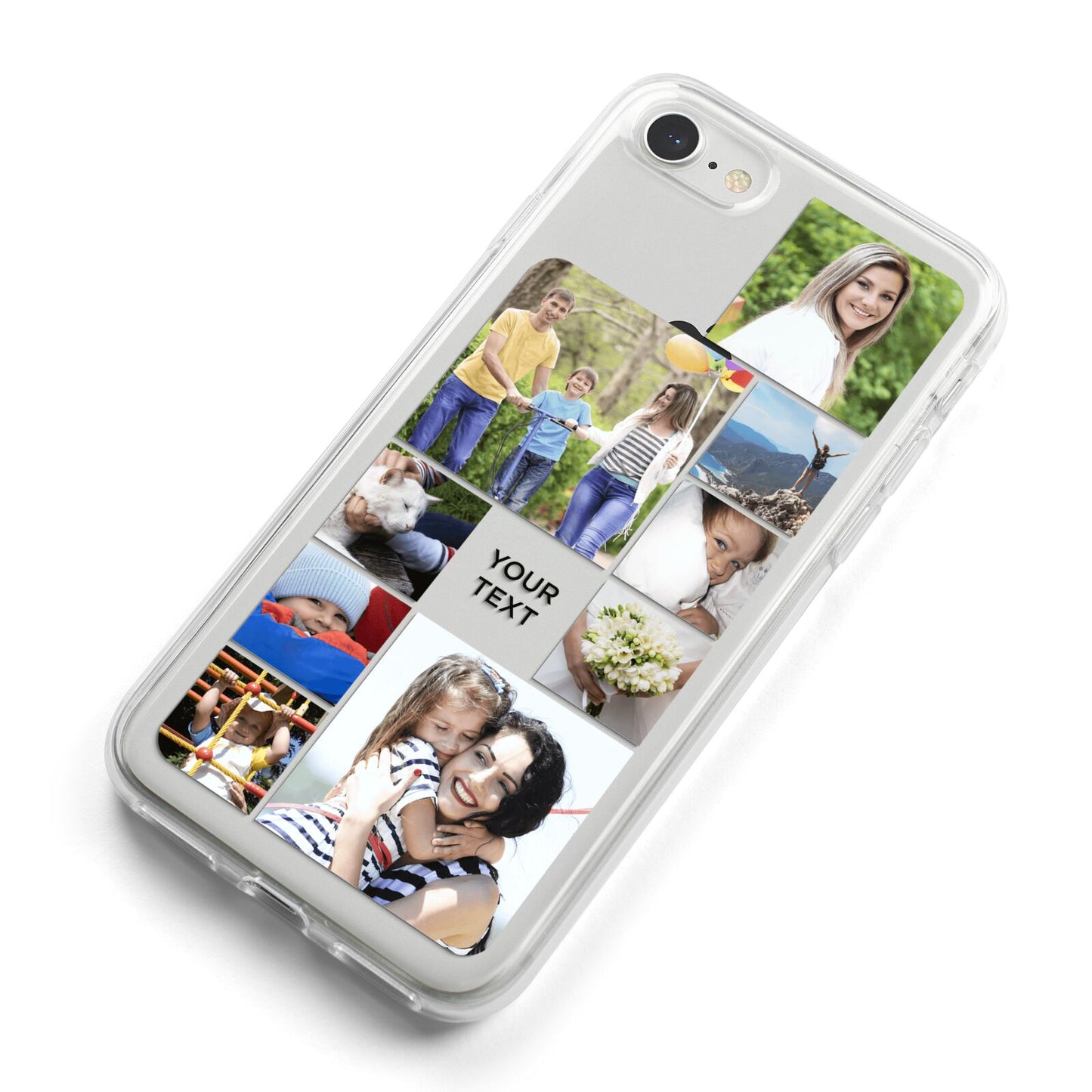 Personalised Photo Grid iPhone 8 Bumper Case on Silver iPhone Alternative Image
