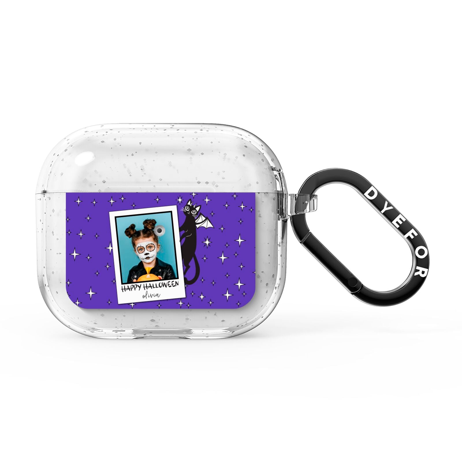 Personalised Photo Halloween AirPods Glitter Case 3rd Gen