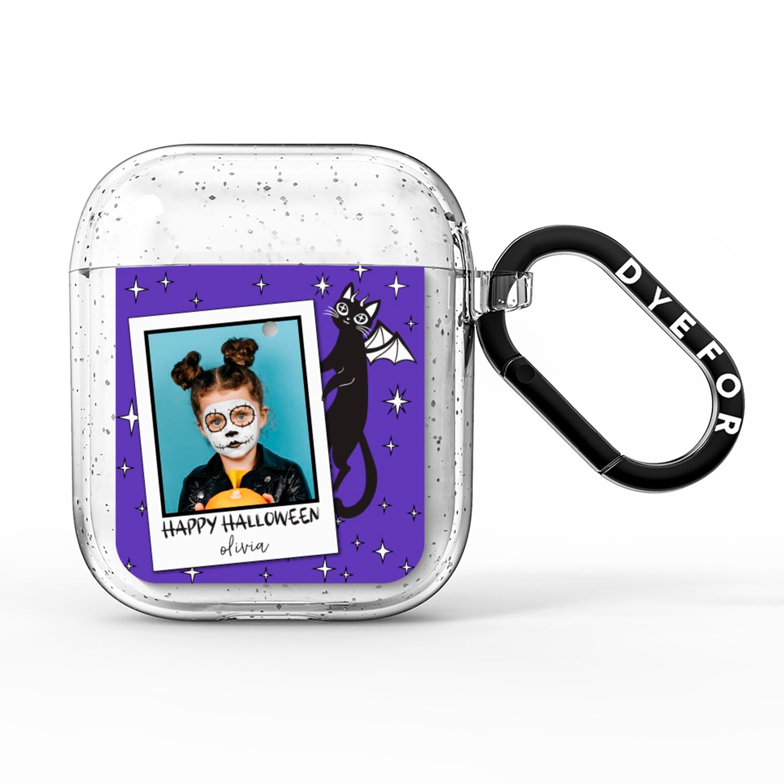 Personalised Photo Halloween AirPods Glitter Case