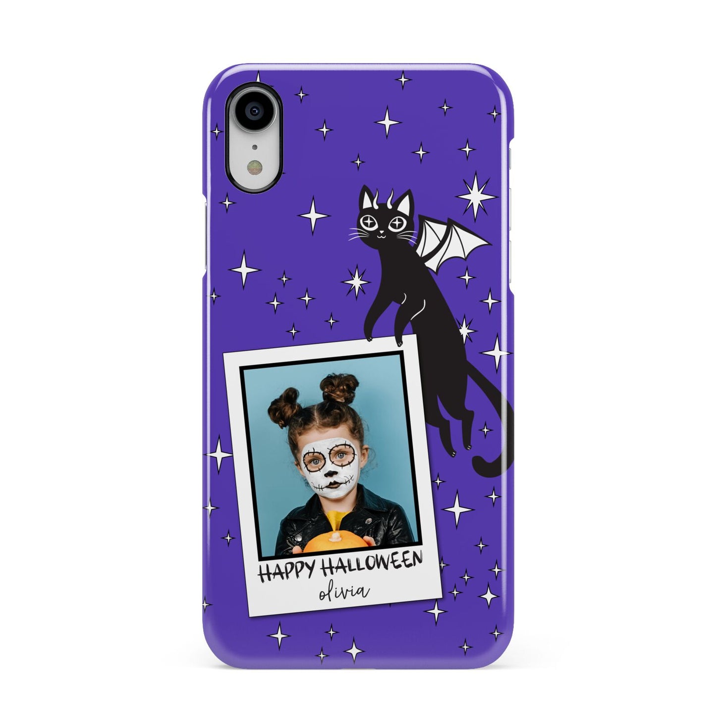 Personalised Photo Halloween Apple iPhone XR White 3D Snap Case