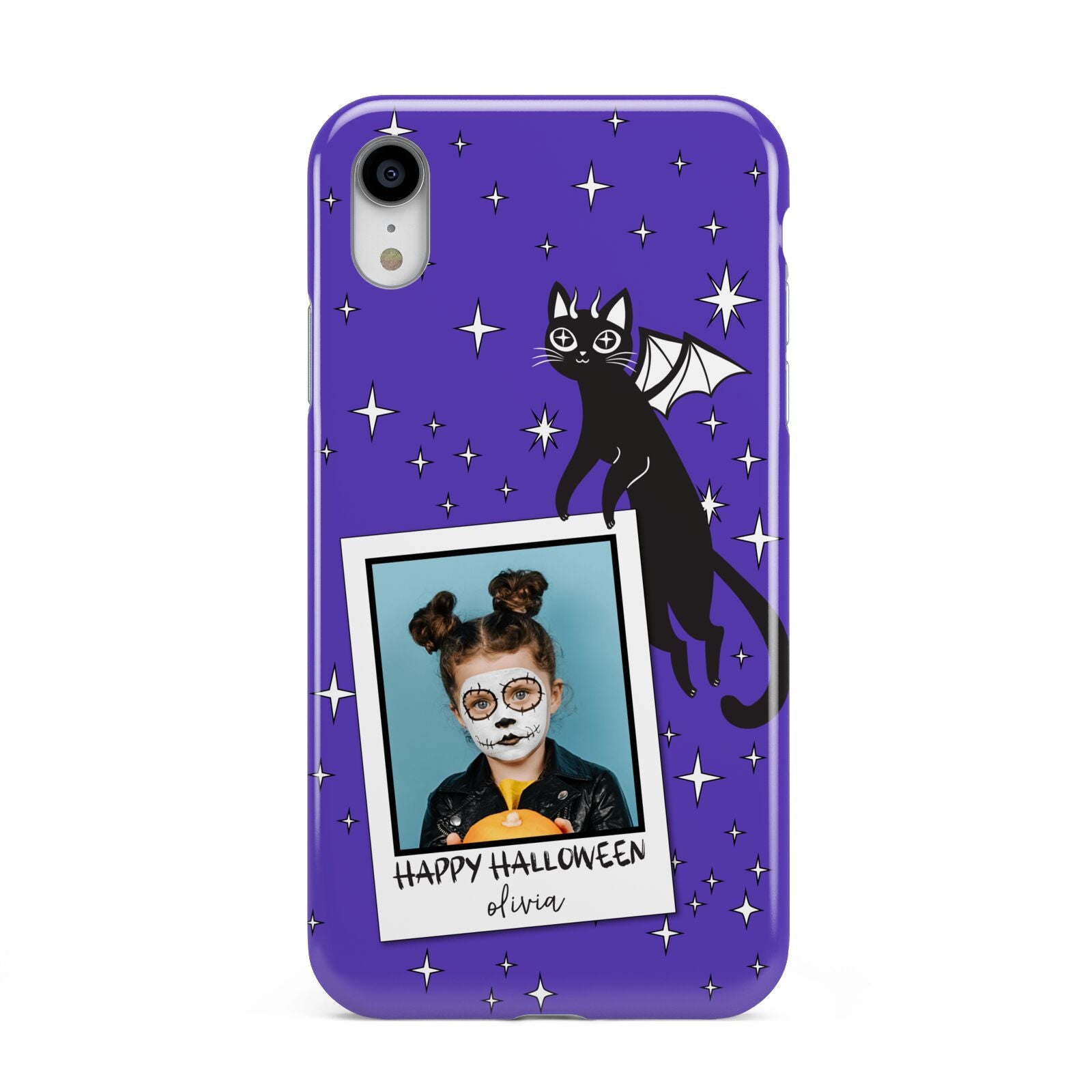 Personalised Photo Halloween Apple iPhone XR White 3D Tough Case