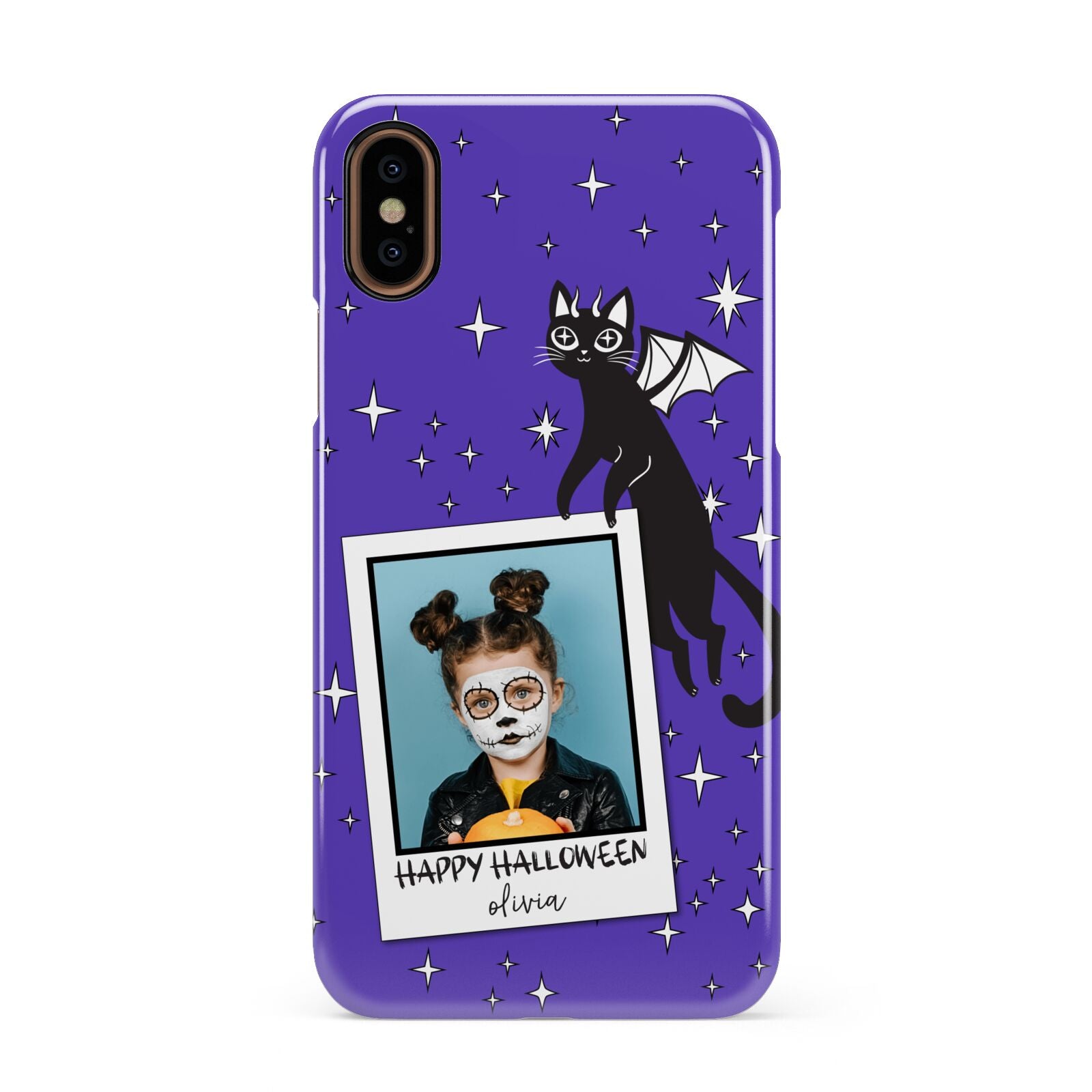 Personalised Photo Halloween Apple iPhone XS 3D Snap Case