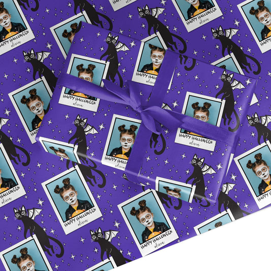 Personalised Photo Halloween Custom Wrapping Paper