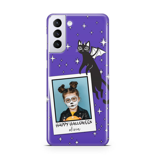 Personalised Photo Halloween Samsung S21 Plus Phone Case