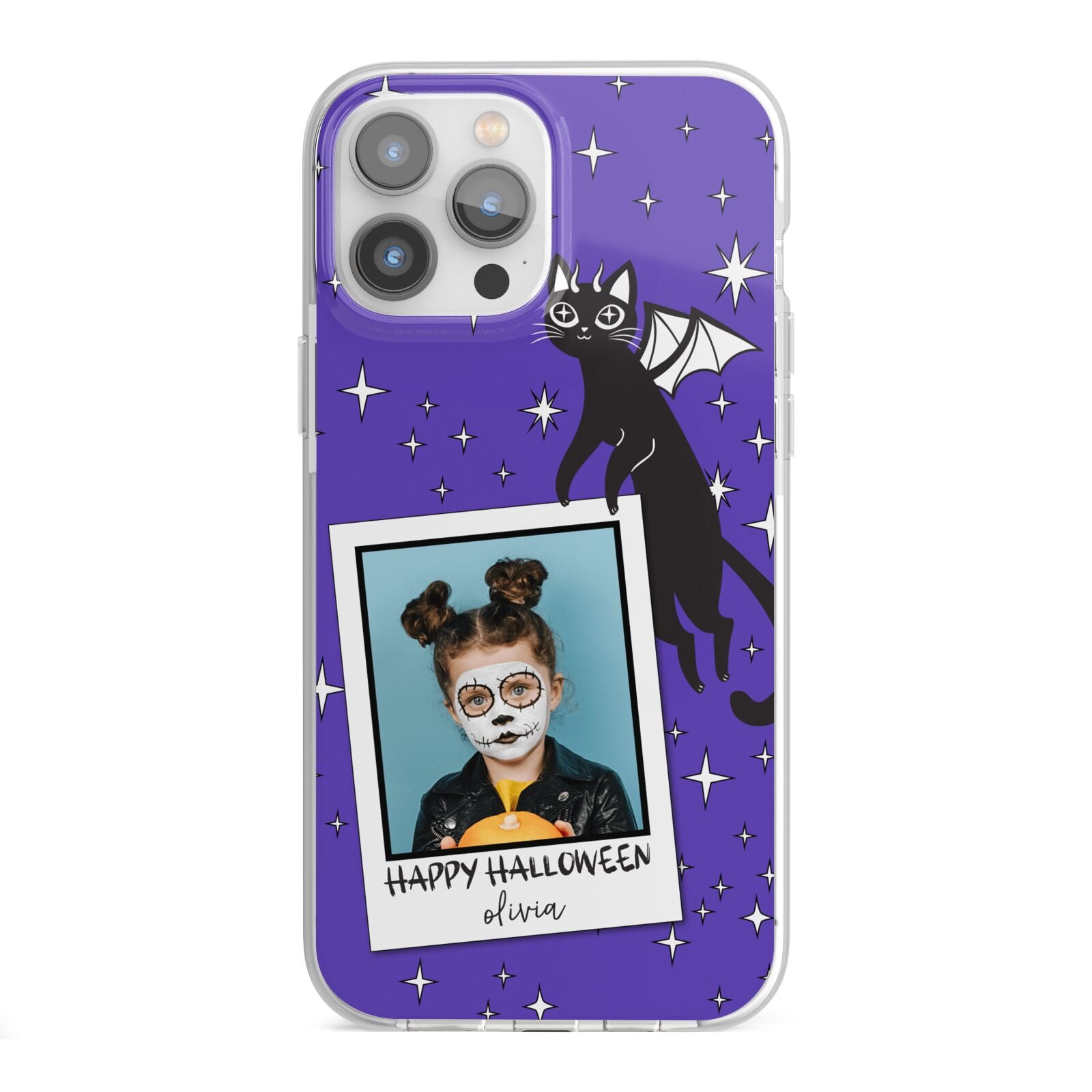 Personalised Photo Halloween iPhone 13 Pro Max TPU Impact Case with White Edges