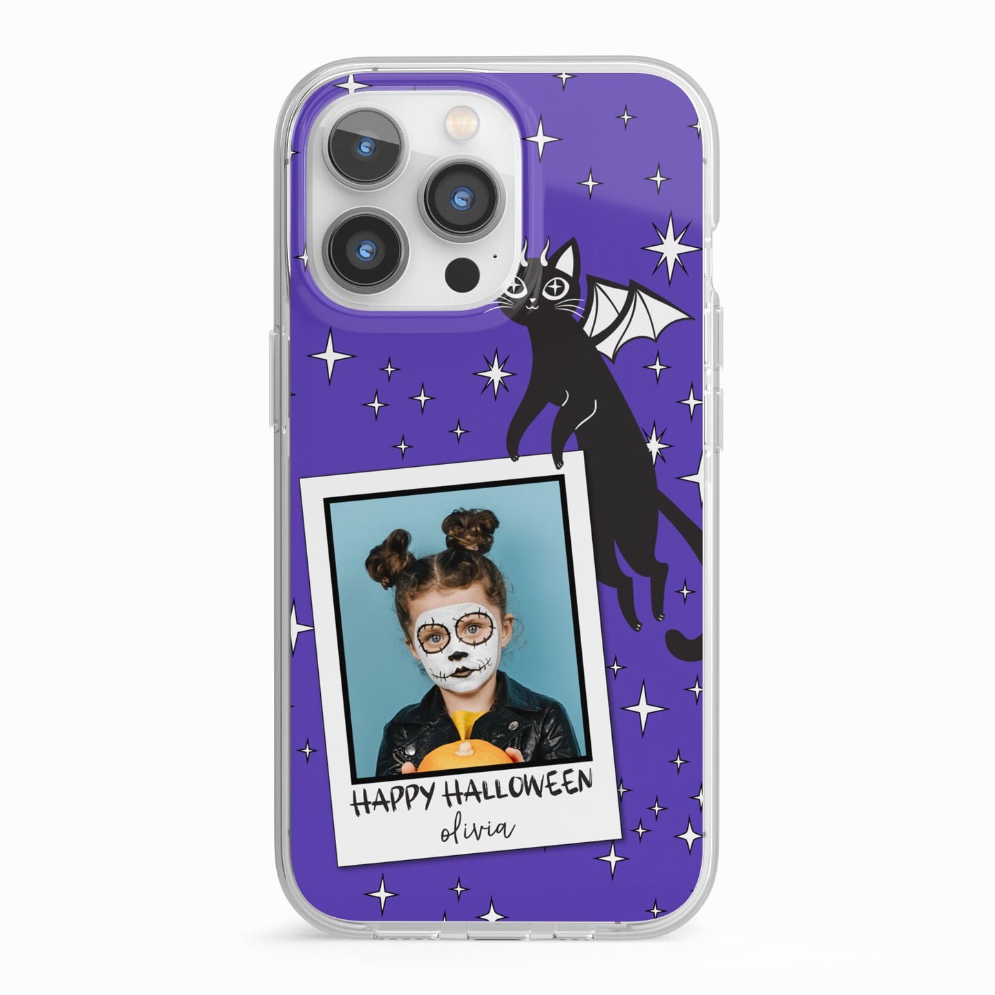 Personalised Photo Halloween iPhone 13 Pro TPU Impact Case with White Edges
