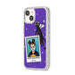 Personalised Photo Halloween iPhone 14 Glitter Tough Case Starlight Angled Image
