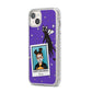 Personalised Photo Halloween iPhone 14 Plus Glitter Tough Case Starlight Angled Image
