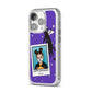 Personalised Photo Halloween iPhone 14 Pro Clear Tough Case Silver Angled Image