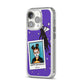 Personalised Photo Halloween iPhone 14 Pro Clear Tough Case Silver Angled Image