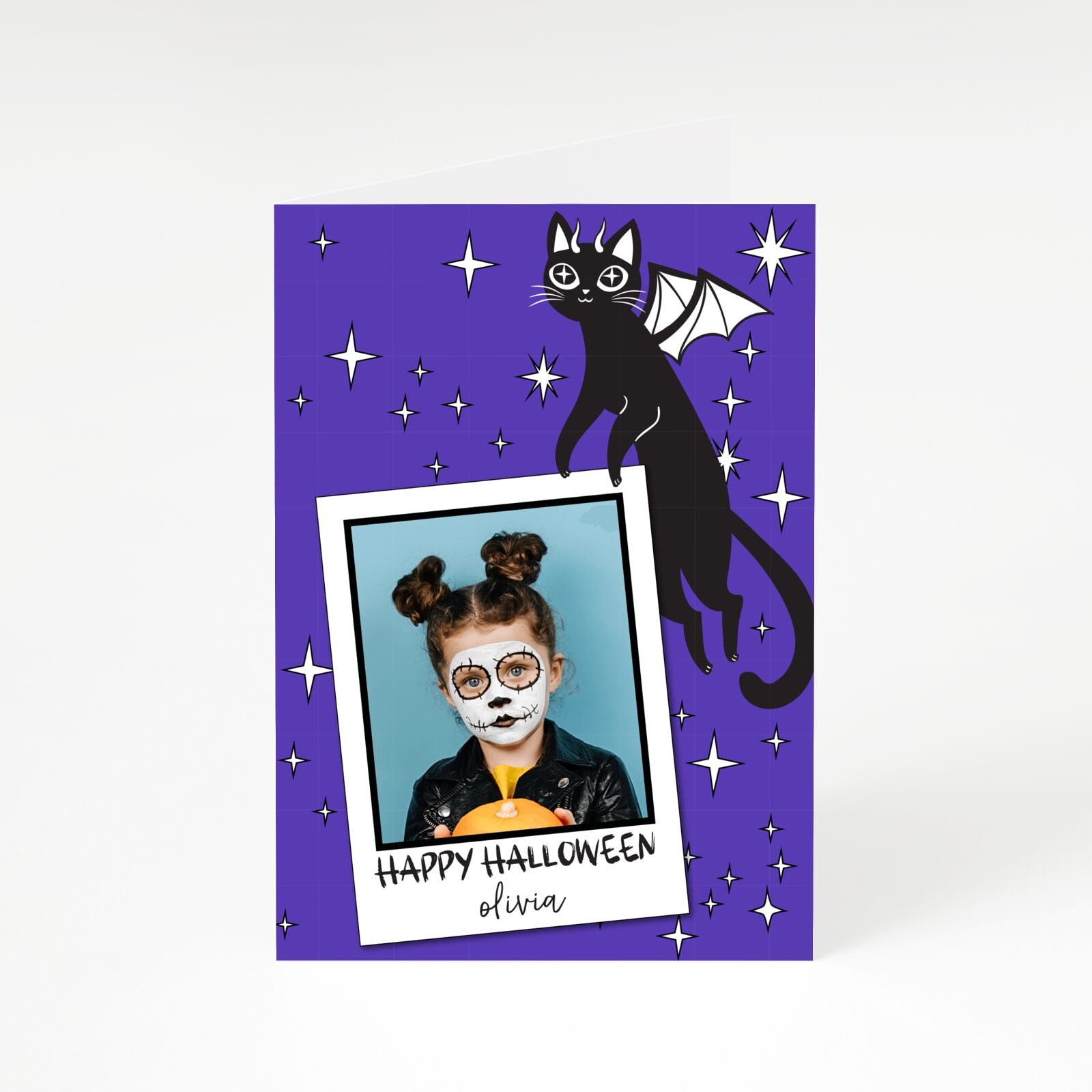 Personalised Photo Happy Halloween A5 Greetings Card