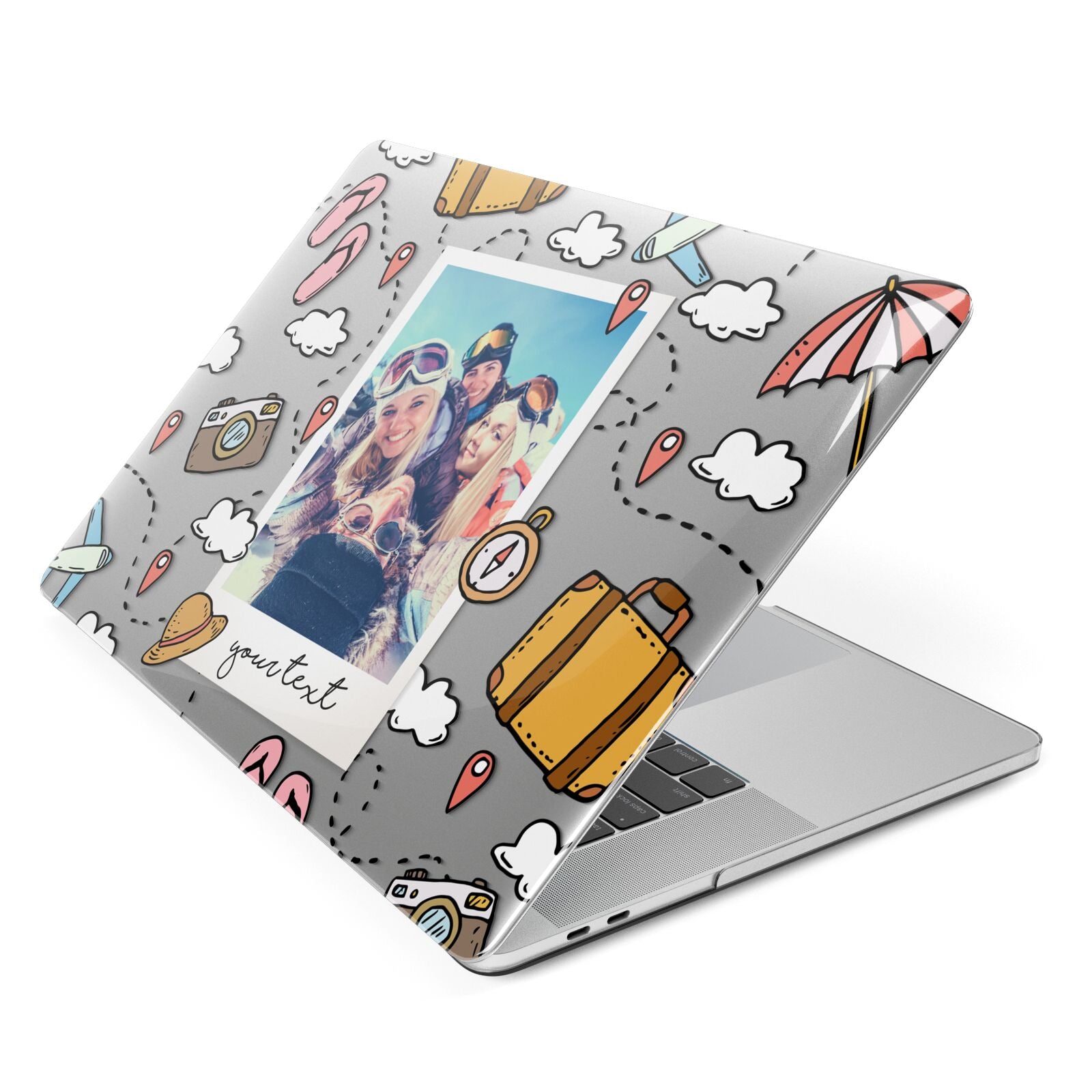 Personalised Photo Holiday Apple MacBook Case Side View