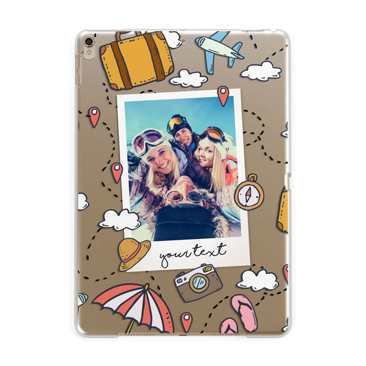 Personalised Photo Holiday Apple iPad Gold Case