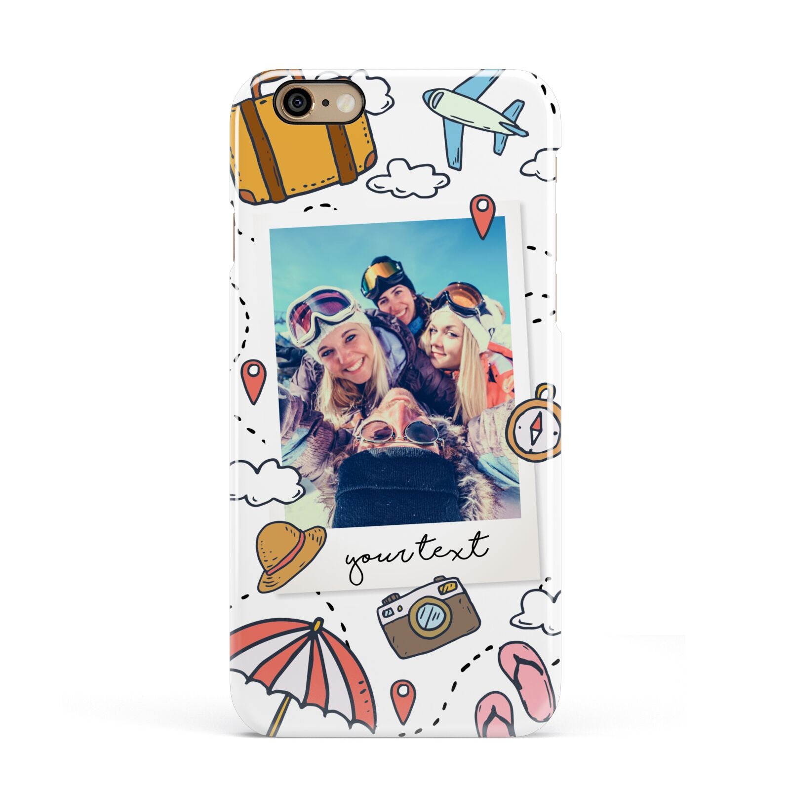 Personalised Photo Holiday Apple iPhone 6 3D Snap Case