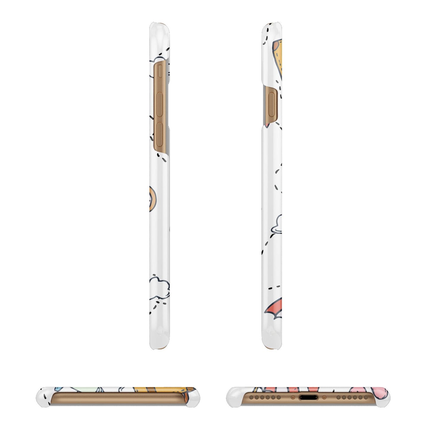 Personalised Photo Holiday Apple iPhone 7 8 3D Wrap Snap Case Angled Images