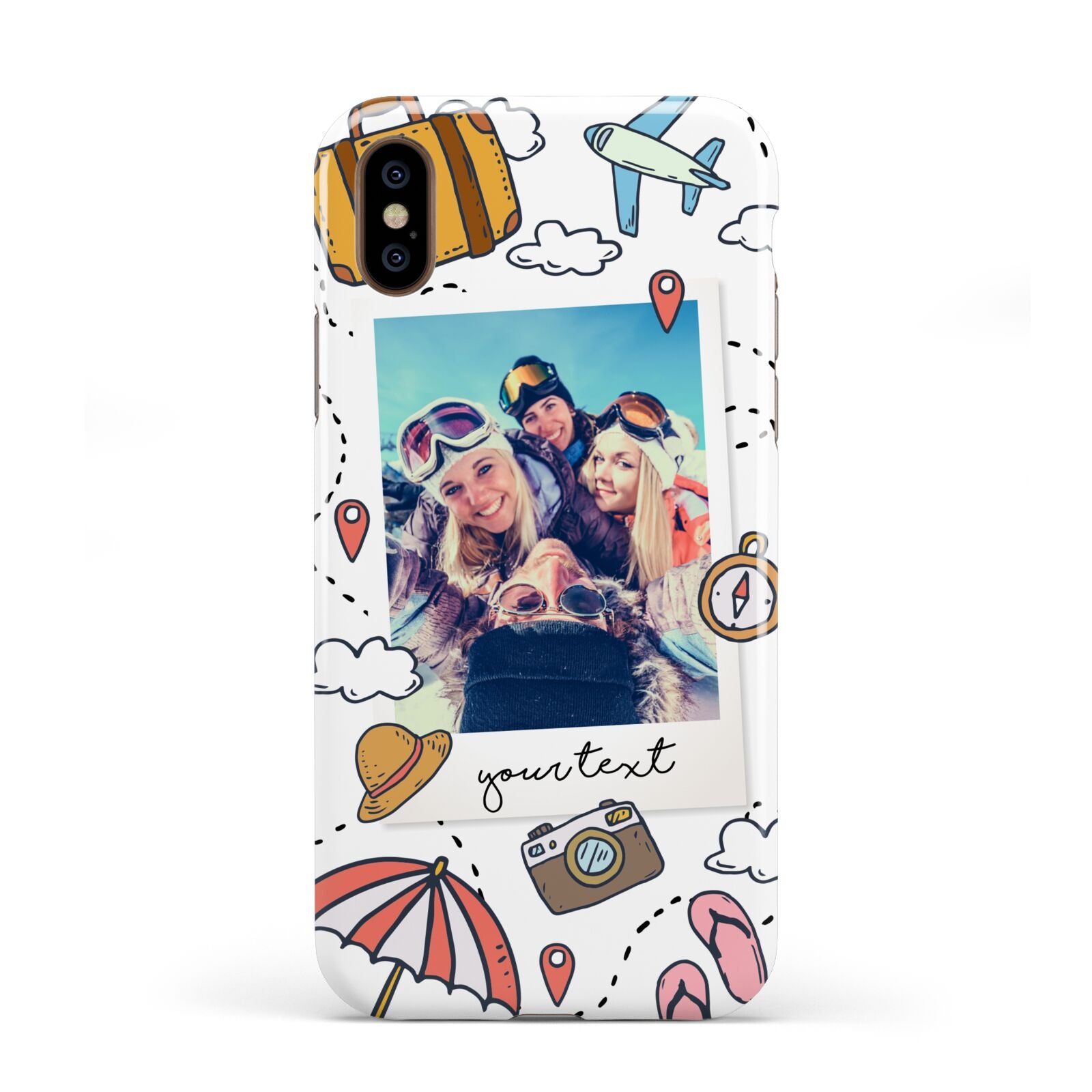 Personalised Photo Holiday Apple iPhone XS 3D Tough