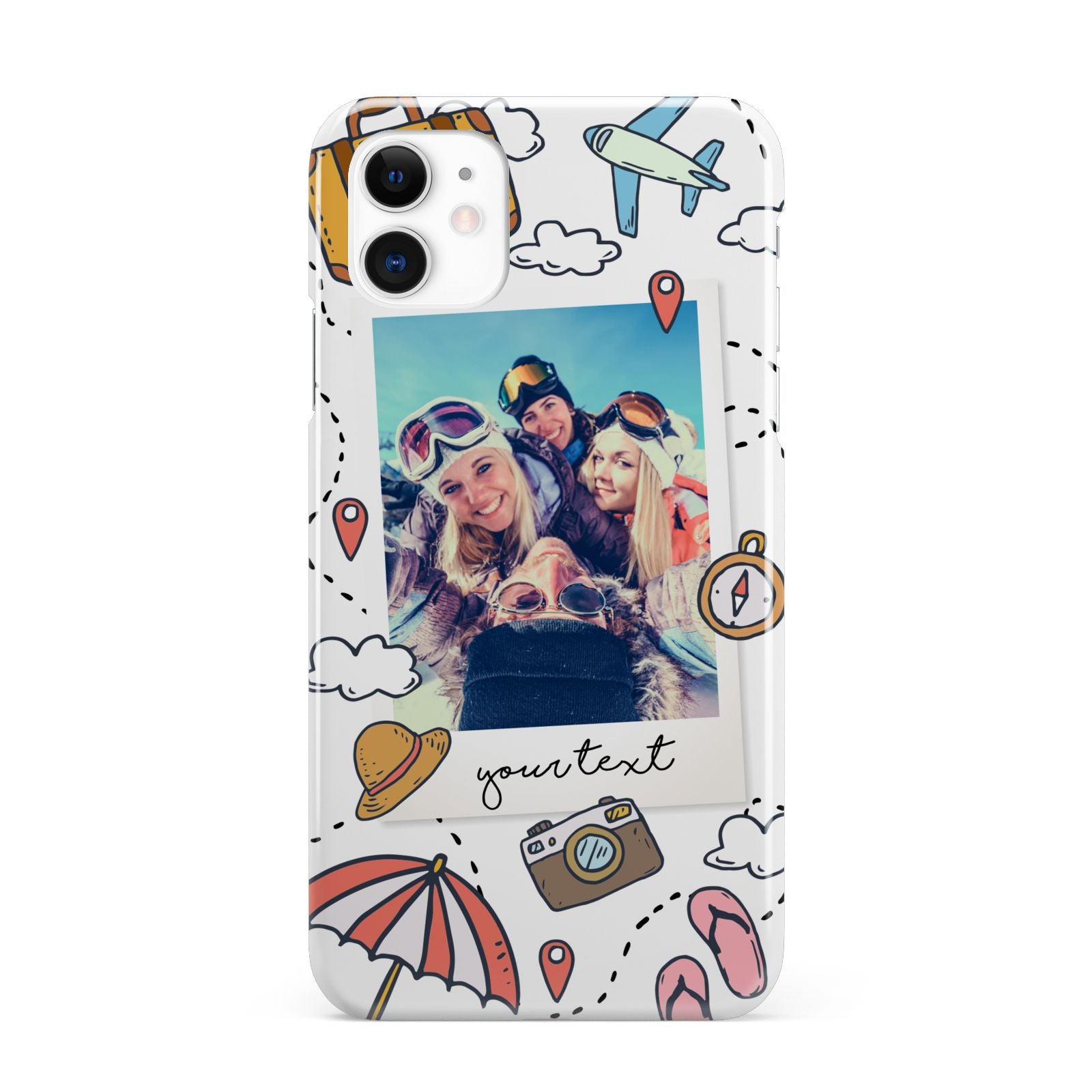 Personalised Photo Holiday iPhone 11 3D Snap Case
