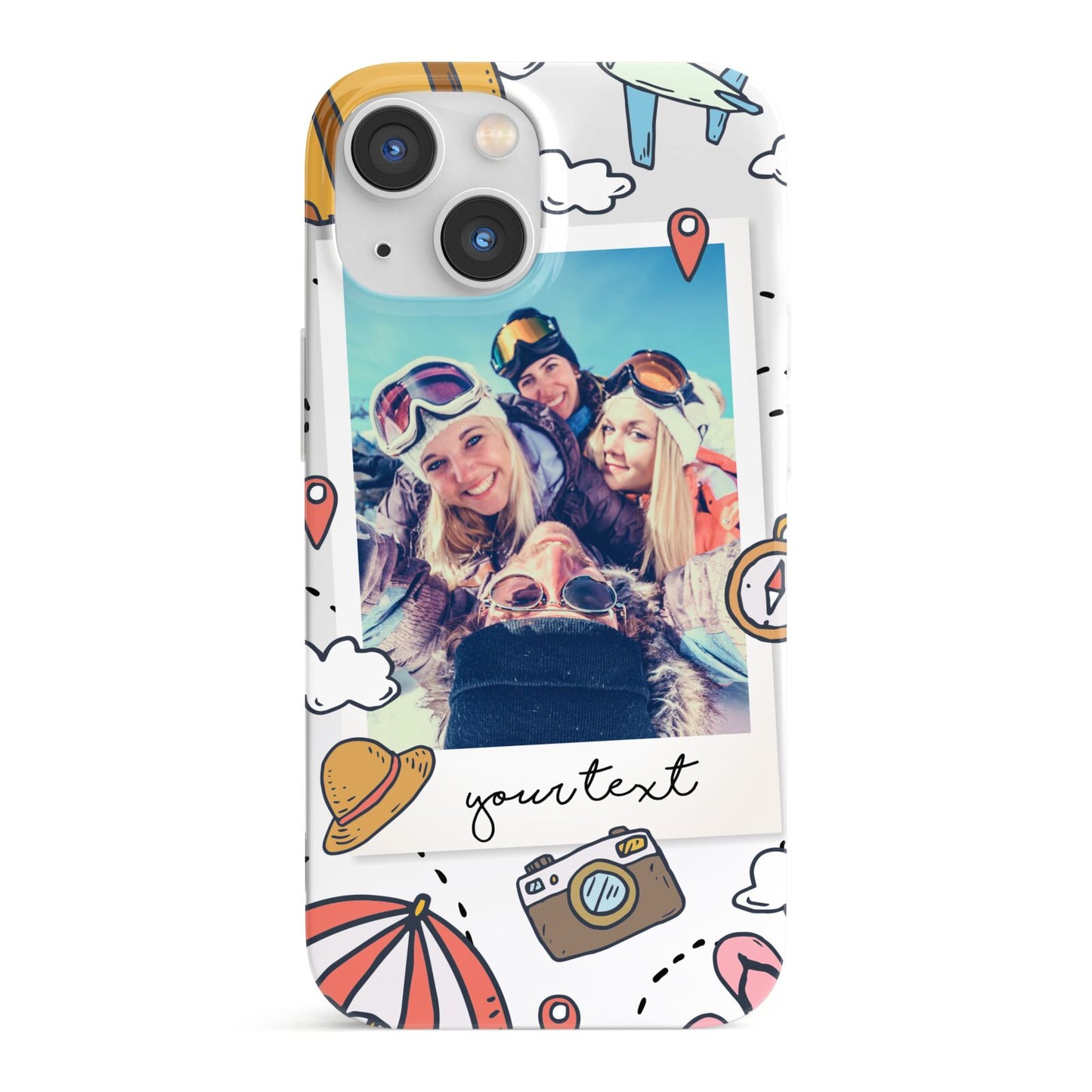 Personalised Photo Holiday iPhone 13 Mini Full Wrap 3D Snap Case