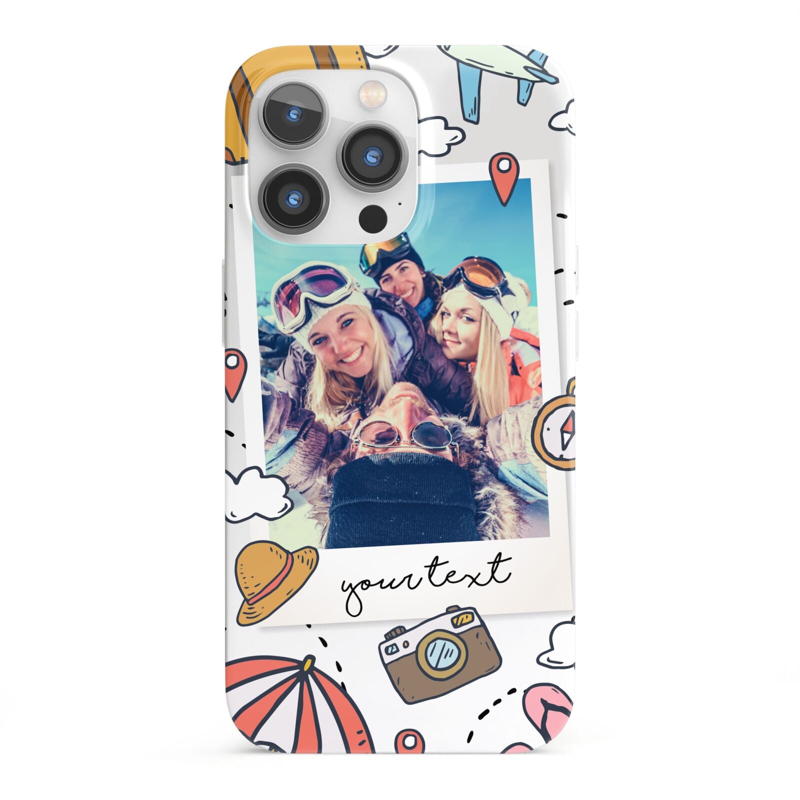 Personalised Photo Holiday iPhone 13 Pro Full Wrap 3D Snap Case