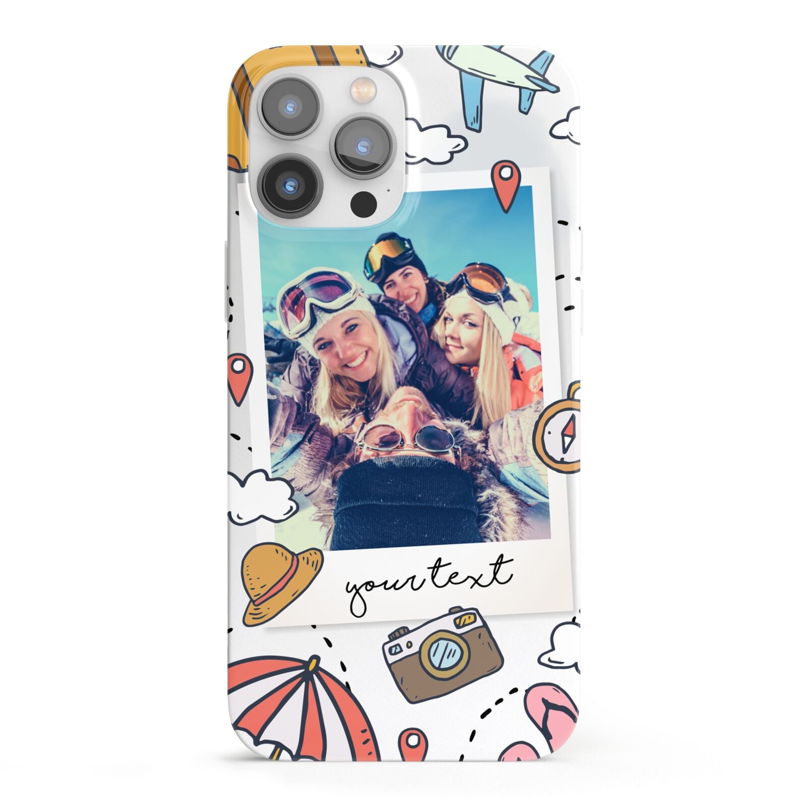 Personalised Photo Holiday iPhone 13 Pro Max Full Wrap 3D Snap Case