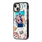 Personalised Photo Holiday iPhone 14 Black Impact Case Side Angle on Silver phone