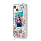 Personalised Photo Holiday iPhone 14 Glitter Tough Case Starlight Angled Image