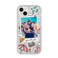 Personalised Photo Holiday iPhone 14 Plus Glitter Tough Case Starlight