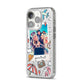 Personalised Photo Holiday iPhone 14 Pro Glitter Tough Case Silver Angled Image