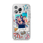 Personalised Photo Holiday iPhone 14 Pro Max Glitter Tough Case Silver