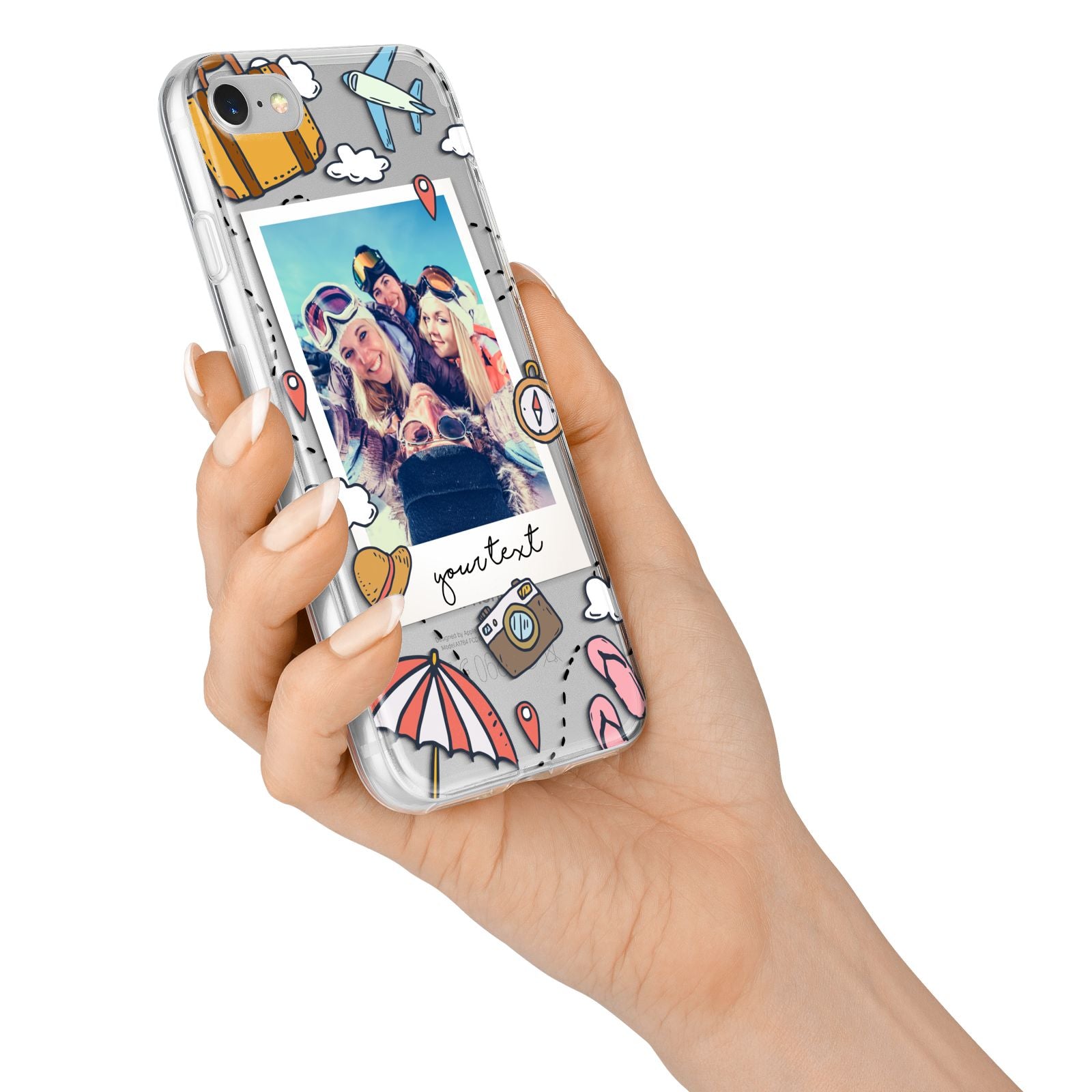 Personalised Photo Holiday iPhone 7 Bumper Case on Silver iPhone Alternative Image