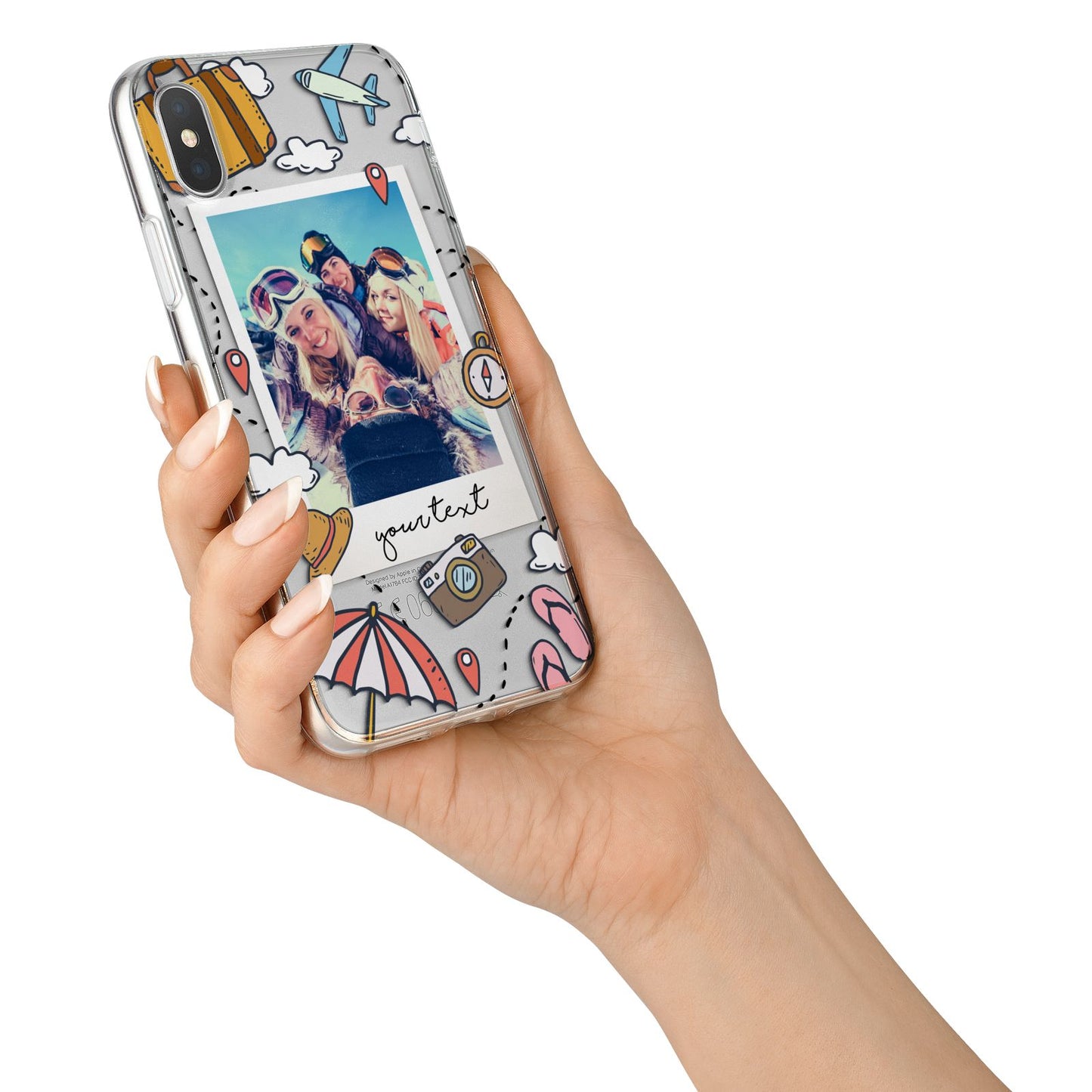 Personalised Photo Holiday iPhone X Bumper Case on Silver iPhone Alternative Image 2