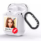 Personalised Photo Kiss AirPods Clear Case Side Image