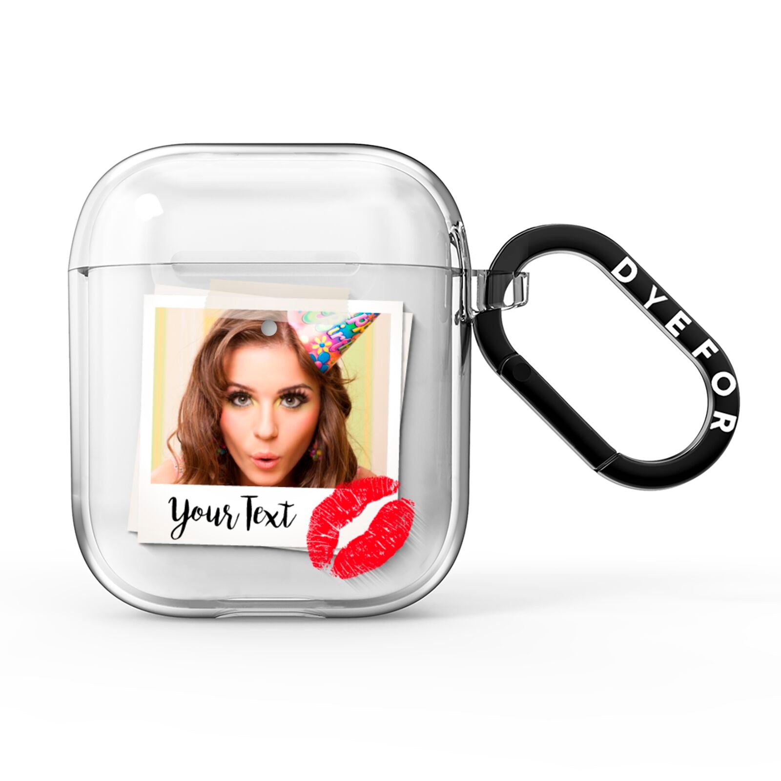 Personalised Photo Kiss AirPods Clear Case