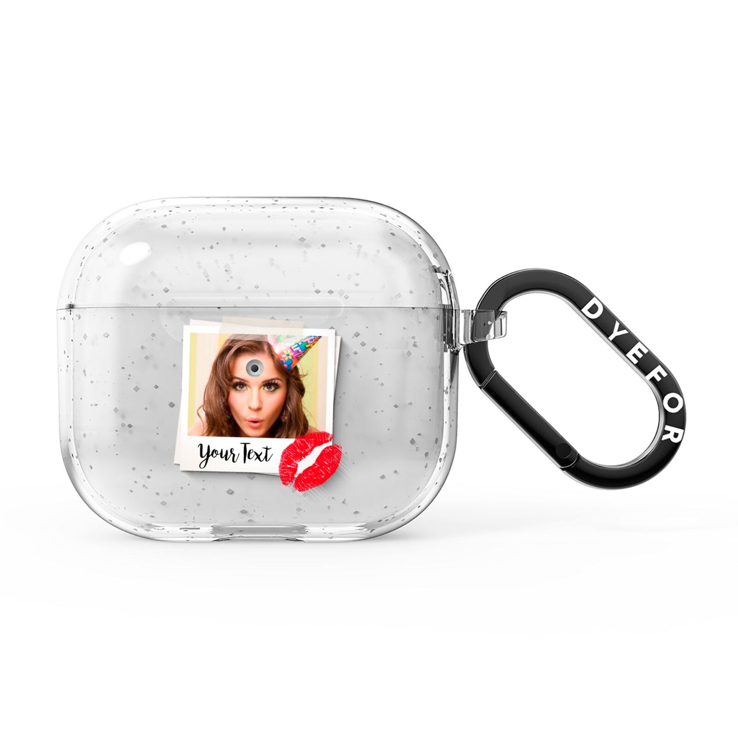 Personalised Photo Kiss AirPods Glitter Case 3rd Gen