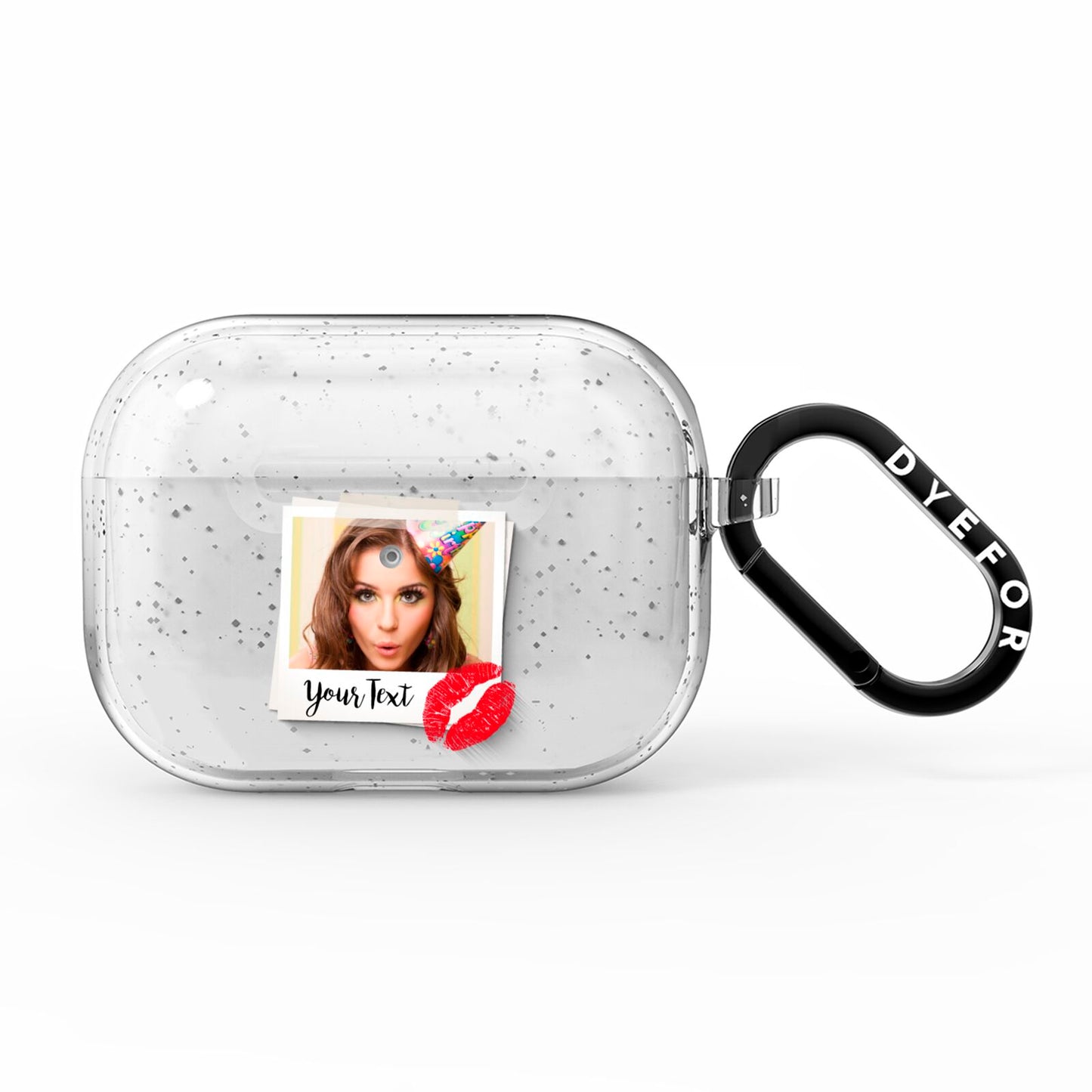 Personalised Photo Kiss AirPods Pro Glitter Case