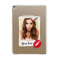 Personalised Photo Kiss Apple iPad Gold Case