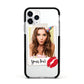 Personalised Photo Kiss Apple iPhone 11 Pro in Silver with Black Impact Case