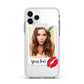 Personalised Photo Kiss Apple iPhone 11 Pro in Silver with White Impact Case