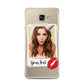 Personalised Photo Kiss Samsung Galaxy A7 2016 Case on gold phone