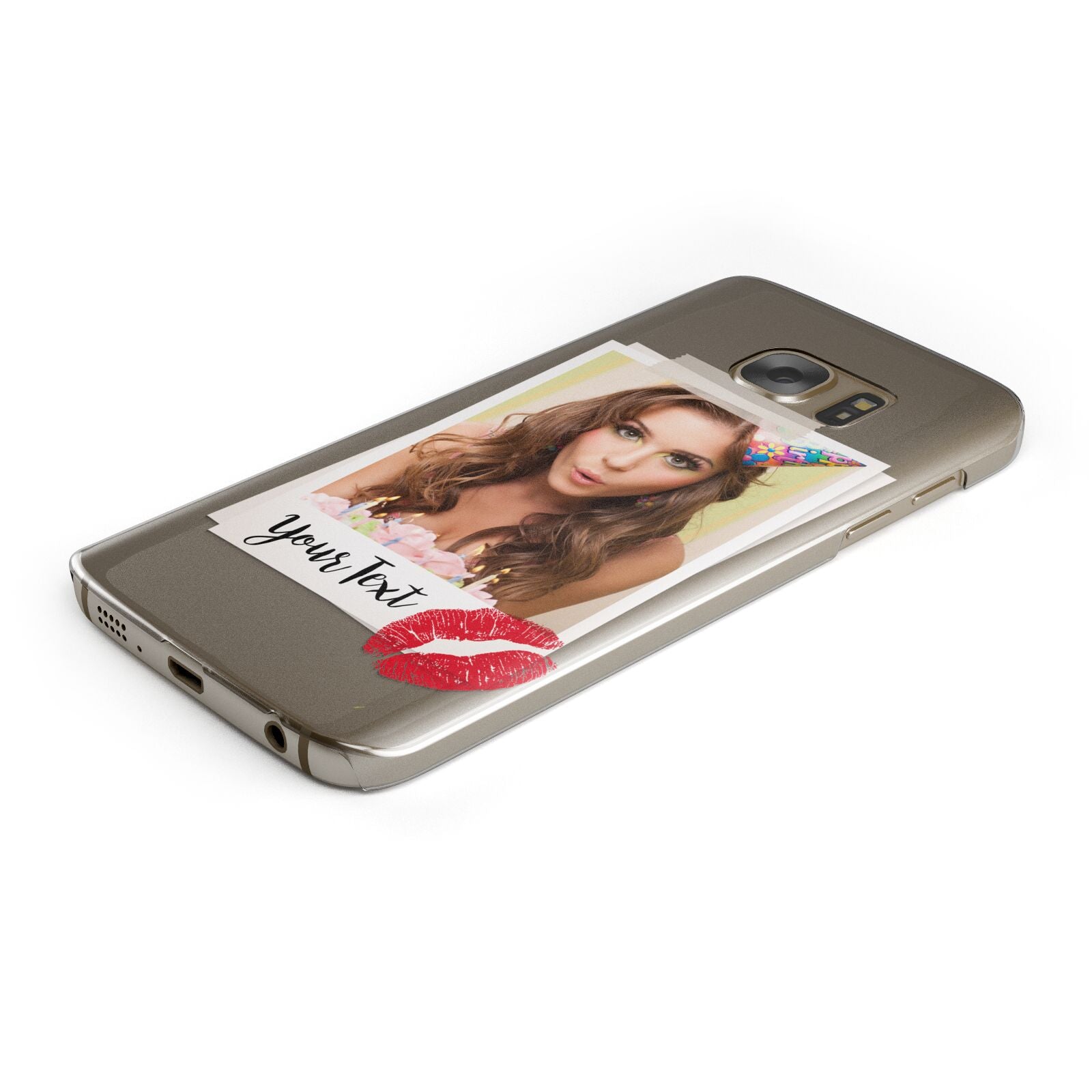 Personalised Photo Kiss Samsung Galaxy Case Bottom Cutout