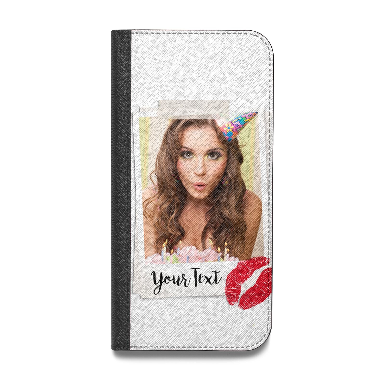 Personalised Photo Kiss Vegan Leather Flip Samsung Case