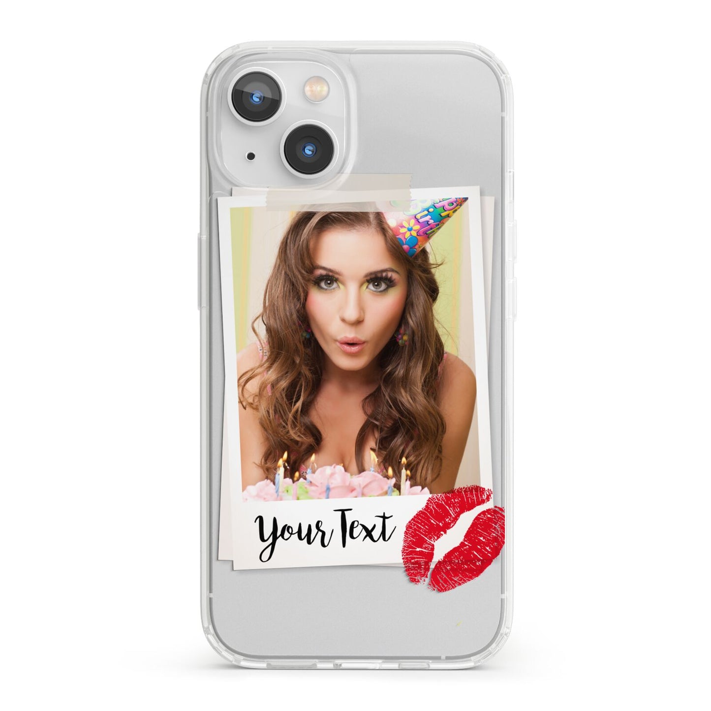 Personalised Photo Kiss iPhone 13 Clear Bumper Case
