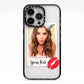 Personalised Photo Kiss iPhone 13 Pro Black Impact Case on Silver phone