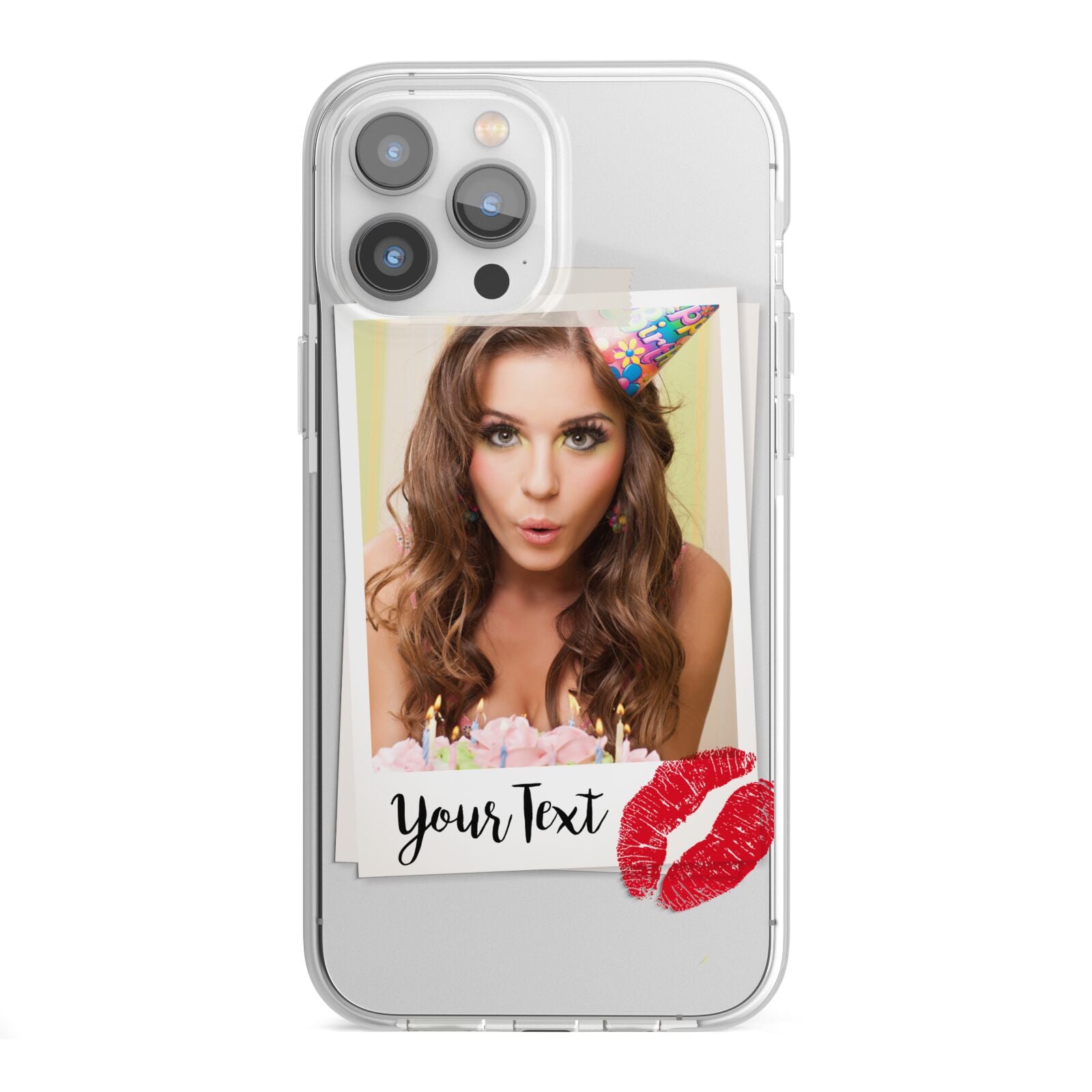 Personalised Photo Kiss iPhone 13 Pro Max TPU Impact Case with White Edges