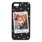 Personalised Photo Love Hearts Black Pebble Leather iPhone 5 Case