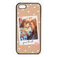 Personalised Photo Love Hearts Nude Pebble Leather iPhone 5 Case