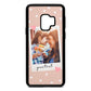 Personalised Photo Love Hearts Nude Saffiano Leather Samsung S9 Case