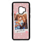 Personalised Photo Love Hearts Pink Pebble Leather Samsung S9 Case