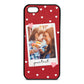 Personalised Photo Love Hearts Red Pebble Leather iPhone 5 Case